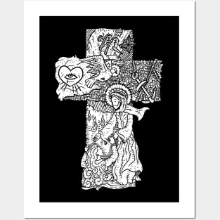 cool christian cross art. bible values, love, hope, faith, care. Posters and Art